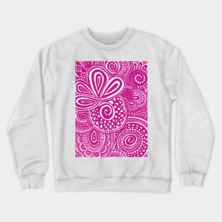 Fuschia Pina Swirls Crewneck Sweatshirt